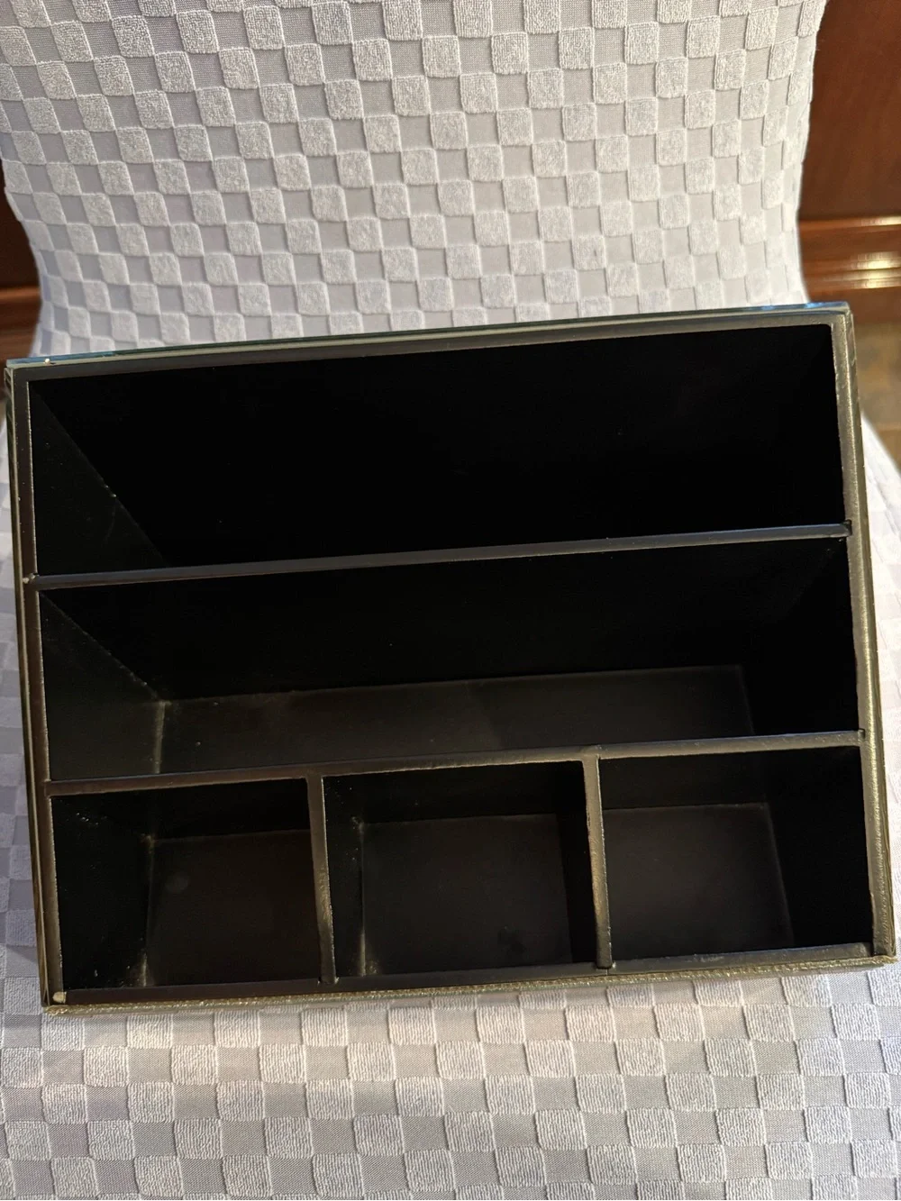 Nanette Lepore Mirrored Multi-Compartment Makeup Organizer